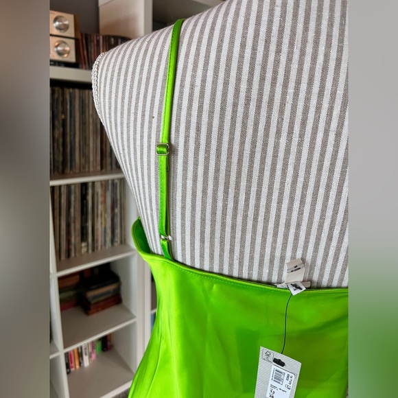 2/$20 River Island lime green slip dress. Size 8 - Picture 5 of 5